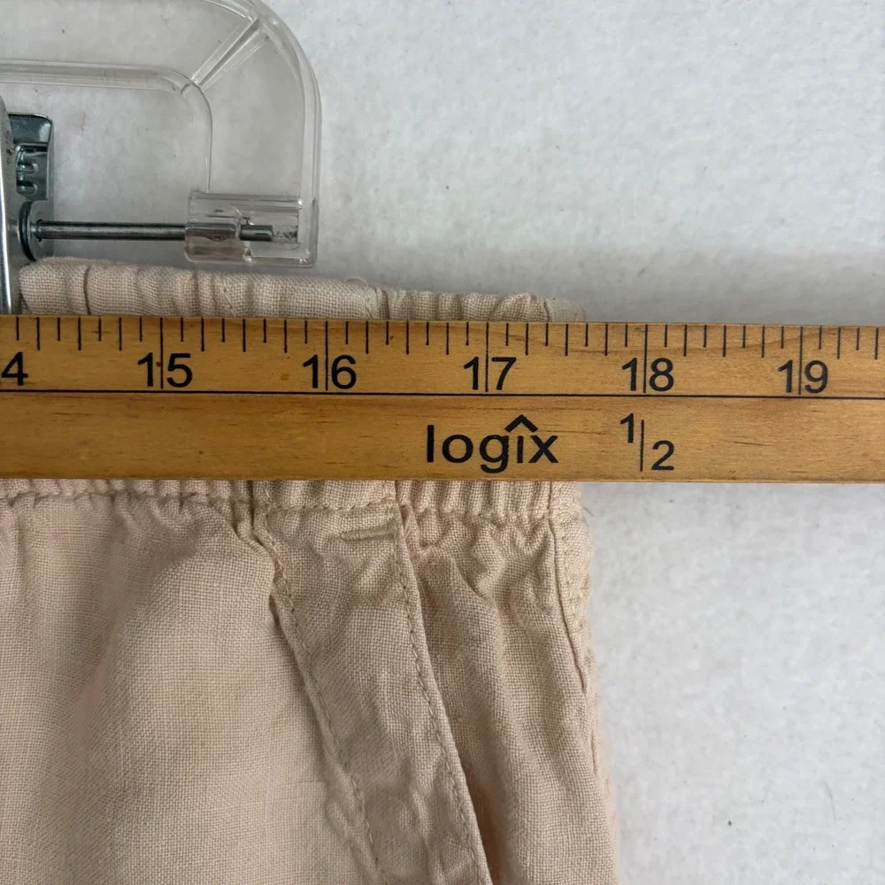 Todd Snyder NY Linen Beach Pants Men XL Oatmeal Natural Drawstring Cropped